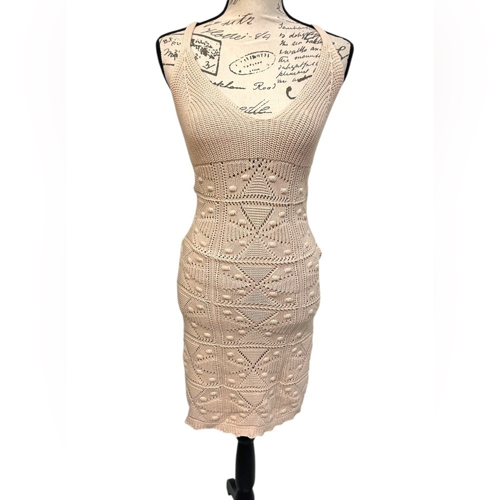 Heartloom Cassidy Tan Sleeveless Knit Dress 100% Cotton EUC Size XS